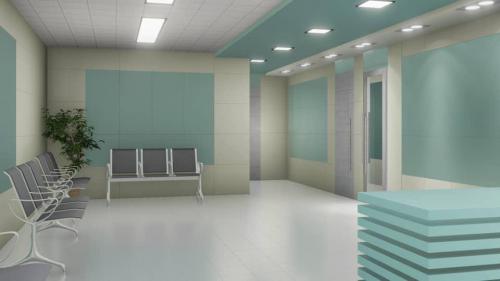 کاشی پرسلان بیمارستانی ١٢٠٦٠ سبز فیروزه ایی با کرم در ایستگاه پرستاری و راهرو بیمارستان